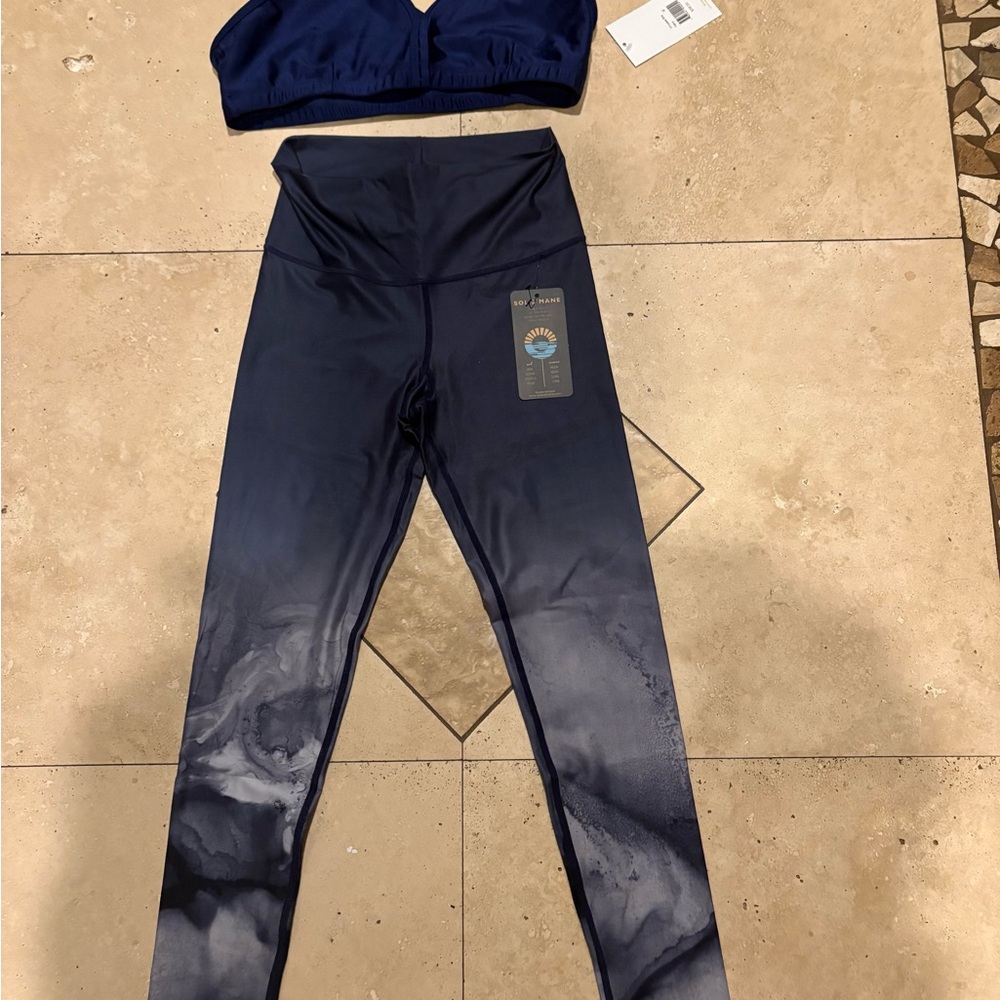 Sol & Mane Navy Ombre Leggings Set